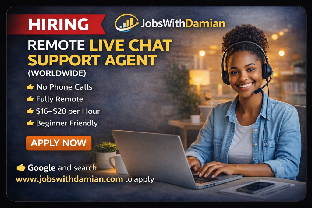 Remote Live Chat Support Agent (Worldwide) – No Phone, $16–$28/hr Work ...